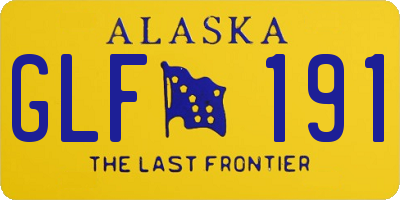 AK license plate GLF191
