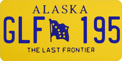 AK license plate GLF195