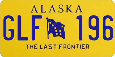 AK license plate GLF196