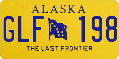 AK license plate GLF198
