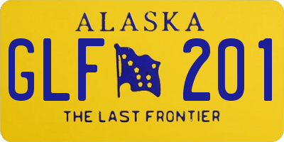 AK license plate GLF201