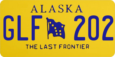 AK license plate GLF202