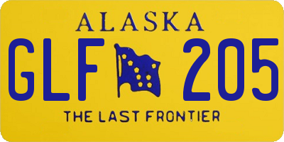 AK license plate GLF205