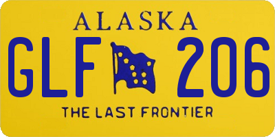 AK license plate GLF206