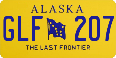 AK license plate GLF207
