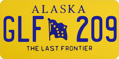 AK license plate GLF209