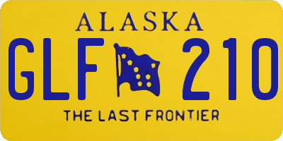AK license plate GLF210