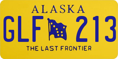 AK license plate GLF213