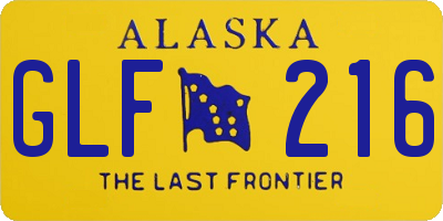 AK license plate GLF216