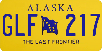 AK license plate GLF217