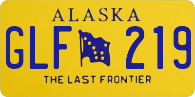 AK license plate GLF219