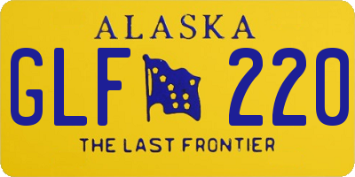 AK license plate GLF220