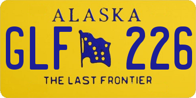 AK license plate GLF226