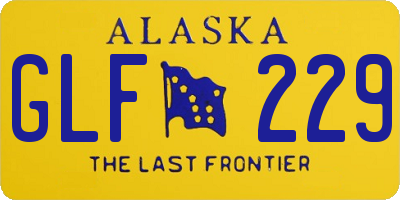 AK license plate GLF229