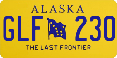 AK license plate GLF230