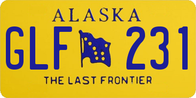 AK license plate GLF231