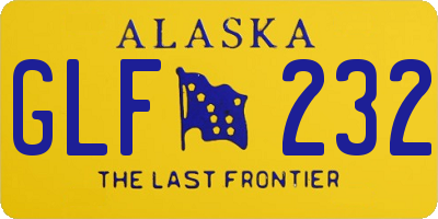 AK license plate GLF232