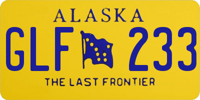 AK license plate GLF233
