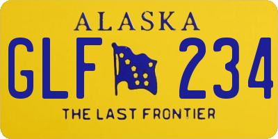 AK license plate GLF234