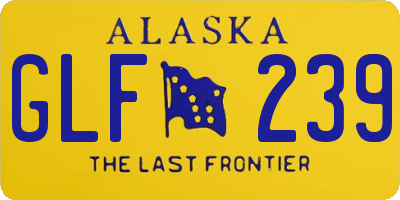 AK license plate GLF239