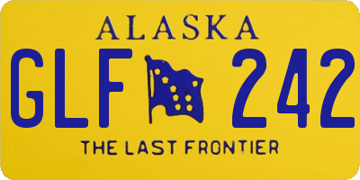 AK license plate GLF242