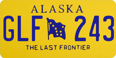 AK license plate GLF243