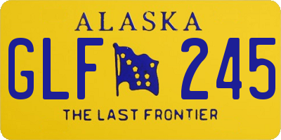 AK license plate GLF245