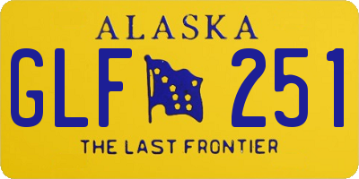 AK license plate GLF251
