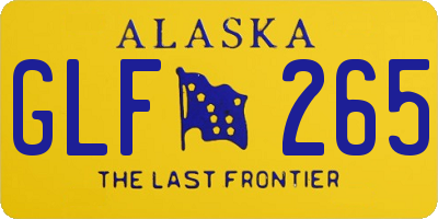 AK license plate GLF265
