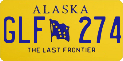 AK license plate GLF274