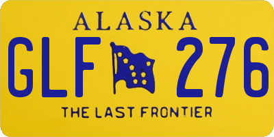 AK license plate GLF276