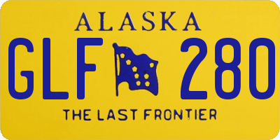 AK license plate GLF280