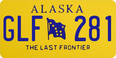 AK license plate GLF281