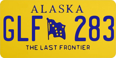 AK license plate GLF283