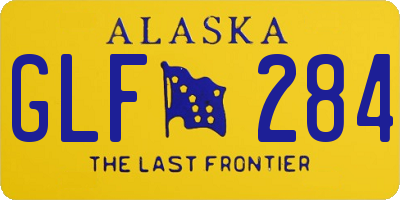 AK license plate GLF284