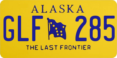 AK license plate GLF285