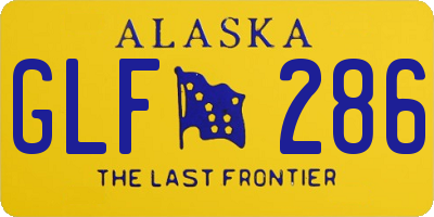 AK license plate GLF286