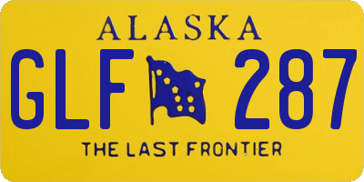 AK license plate GLF287