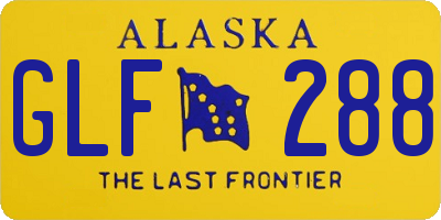AK license plate GLF288
