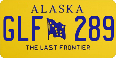 AK license plate GLF289
