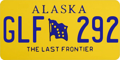 AK license plate GLF292