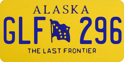 AK license plate GLF296