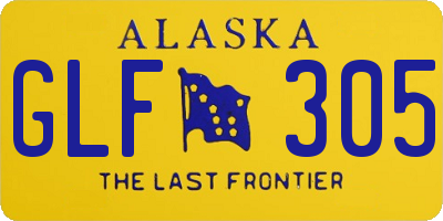 AK license plate GLF305