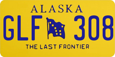 AK license plate GLF308
