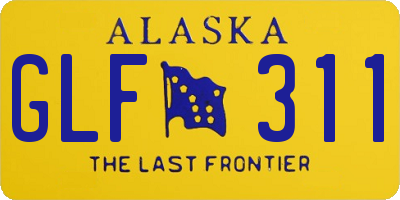 AK license plate GLF311
