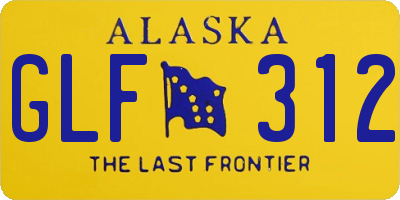 AK license plate GLF312