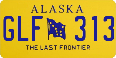 AK license plate GLF313