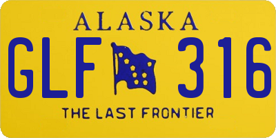 AK license plate GLF316