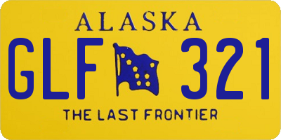 AK license plate GLF321