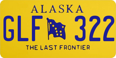 AK license plate GLF322